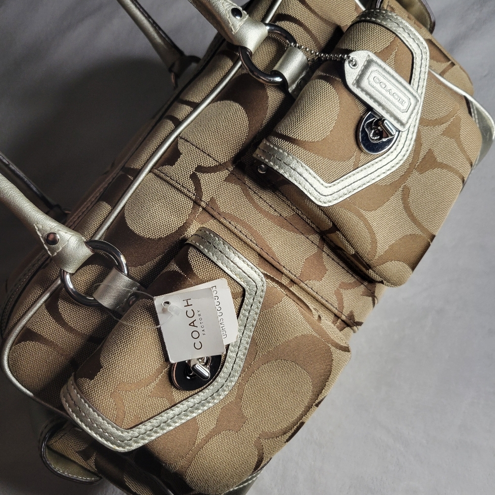 Coach Limited Edition Signature Gallery Multi Pocket Satchel 6232